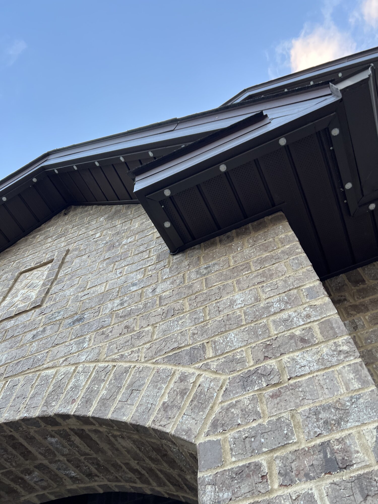 Permanent lights blending into the roofline in daylight 4
